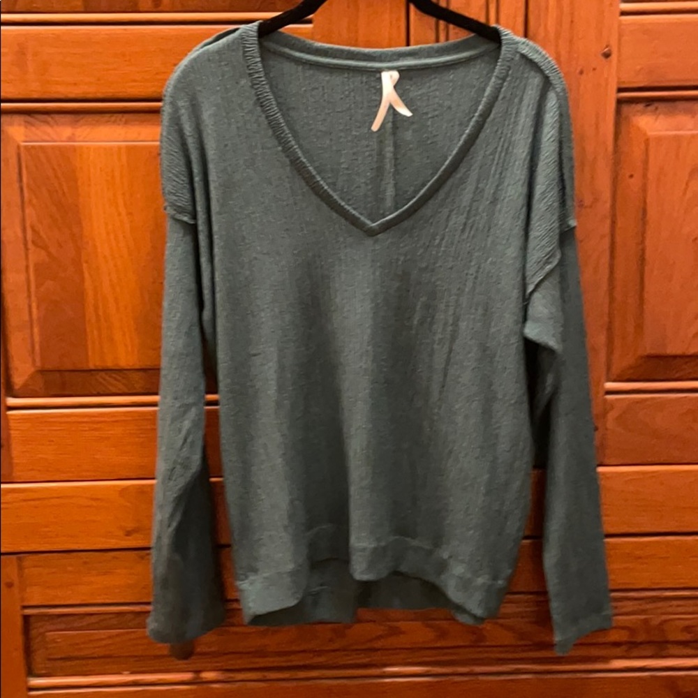 Anthropologie crepe top.  Super comfy.